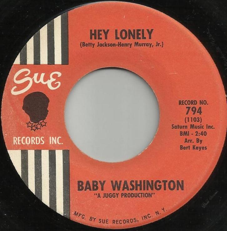 Baby Washington – Hey Lonely '7 - Popcorn Topper, Cd's en Dvd's, Vinyl Singles, Gebruikt, Single, R&B en Soul, 7 inch, Ophalen of Verzenden