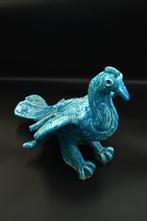 Keramisch vogelbeeld in oosterse stijl — turkooisblauw, Ophalen of Verzenden