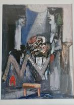 Abstract olieverf schilderij door Guy Leclercq, Ophalen of Verzenden