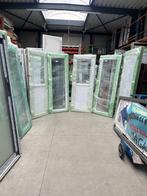 Witte PVC-deur, glas of half glas, inclusief handgreep, Doe-het-zelf en Bouw, Deuren en Vliegenramen, Ophalen, Vouwdeur, Nieuw