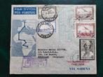 Postzegels op brief Sabena Brussel-Élisabethville 15/11/35, Luchtvaart, Met envelop, Ophalen of Verzenden, Luchtpostzegel