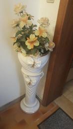 Kolom/vaas met bloemen, Huis en Inrichting, Woonaccessoires | Zuilen en Pilaren, Ophalen, Zo goed als nieuw