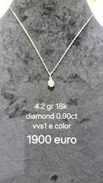 18 karat goud met diamonds 0.90 ct vvs1 e color, Ophalen of Verzenden, Zo goed als nieuw
