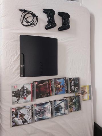 Playstation 3 slim + PS3 games 320GB beschikbaar voor biedingen