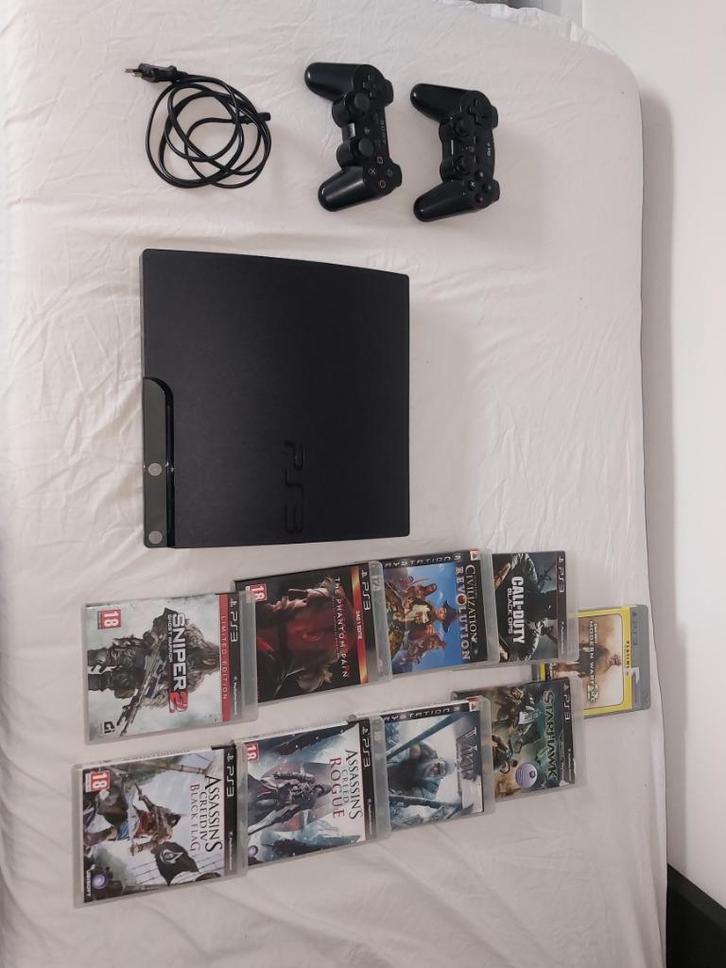 Playstation 3 slim + PS3 games 320GB, Games en Spelcomputers, Games | Sony PlayStation 3, Gebruikt, Shooter, 2 spelers, Vanaf 12 jaar
