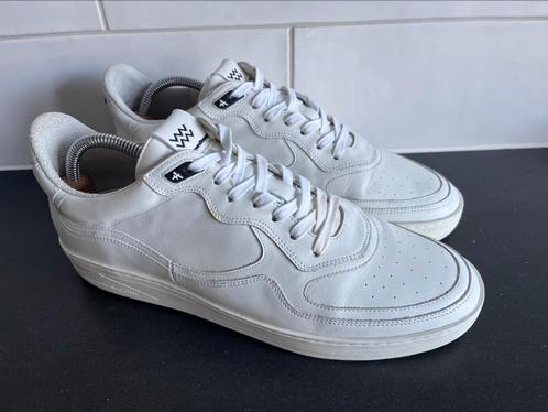 Floris van Bommel sneakers maat 9.5 / 43.5 weinig gedragen, Kleding | Heren, Schoenen, Zo goed als nieuw, Sneakers, Wit, Ophalen of Verzenden