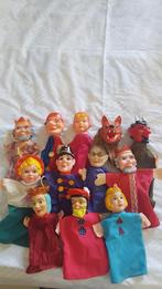 Retro handpoppen poppenkastpoppen ( N ), Kinderen en Baby's, Ophalen of Verzenden, Zo goed als nieuw
