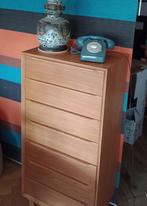 Vintage chiffonier dressoir in retro Scandinavische stijl, Huis en Inrichting, Kasten | Ladekasten, Ophalen, 5 laden of meer, 100 tot 150 cm