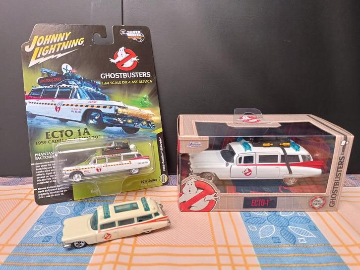 Ghostbusters - Cadillac - ECTO - Hot Wheels, Verzamelen, Film en Tv, Zo goed als nieuw, Film, Overige typen, Ophalen of Verzenden