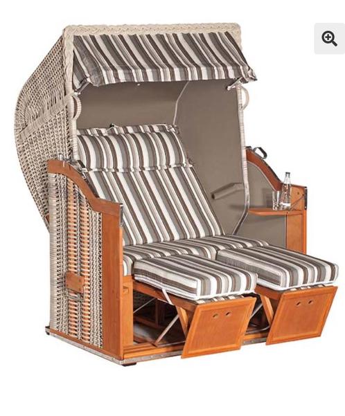 Fauteuil de soleil Sonnenpartner Classic Vito, Tuin en Terras, Ligbedden, Gebruikt, Wicker, Verstelbaar