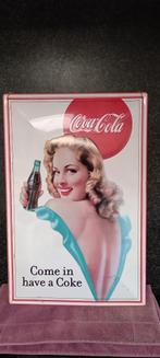 Metalen reclame bord Coca cola, Verzamelen, Ophalen