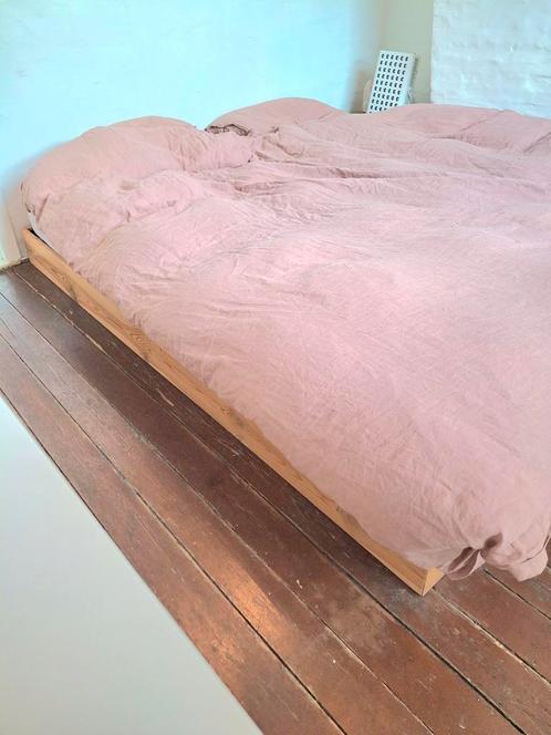 Minimalistisch houten bed 160 x 200cm, Huis en Inrichting, Slaapkamer | Bedden, Gebruikt, 200 cm, Ophalen