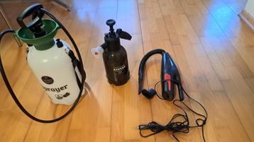 Auto schoonmaak set – Stofzuiger + schuimspuit + drukspuit beschikbaar voor biedingen