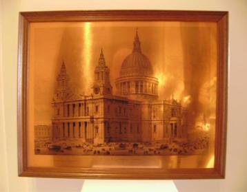 >>> St. PAUL'S CATHEDRAL LONDEN <<< Zwarte reliëf koperdruk, Enlèvement