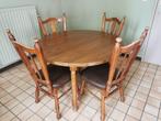 Ronde tafel met 4 stoelen, Ophalen, Gebruikt, 100 tot 150 cm, Rond