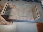 Salontafel voor binnen of buiten in rotan met glas bovenaan, Ophalen, Gebruikt, Glas