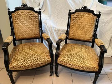 2 antieke fauteuils napoléon / 2 fauteuils antiques napoléon