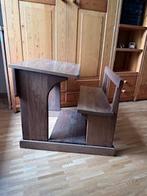 Schoolbankje / kinderbureau in massief eik, Enlèvement, Comme neuf, Bureau