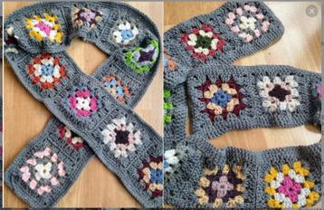 Nieuwe handgemaakte sjaal granny square shawl  Gehaakte in a