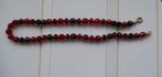 Collier perles rouges en verre, Ophalen of Verzenden, Zo goed als nieuw, Rood