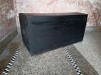 Vintage grote zwarte kist met handvaten, Gebruikt, Ophalen of Verzenden