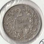 2 Francs en argent 1909 Leopold 2 A++++++ Qualité, Timbres & Monnaies, Monnaies | Belgique, Argent, Enlèvement ou Envoi, Argent