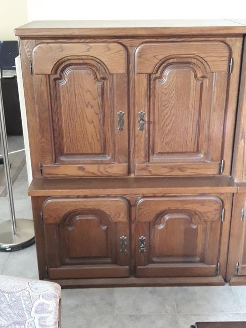 2-delige eikenhouten kast, Huis en Inrichting, Kasten | Wandmeubels, Gebruikt, 100 tot 150 cm, Minder dan 150 cm, 50 tot 75 cm