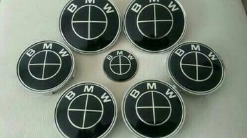 Bmw emblemen set van 7x stuks > full zwart g20 e60 e90 e39