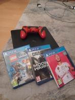 Playstation 4 slim met 3 games, Ophalen, Zo goed als nieuw, Met 1 controller, Slim