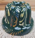 Kleine donkergroene Franse keramieke cakevorm uit de Elzas, Antiek en Kunst, Curiosa en Brocante, Ophalen of Verzenden
