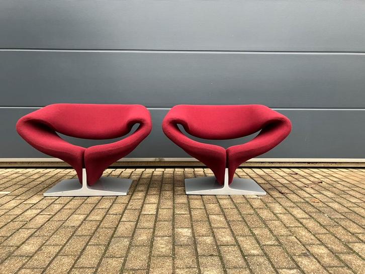 2x originele Artifort Ribbon van Pierre Paulin in Topstaat!!, Huis en Inrichting, Zetels | Voetbanken en poefs, Hout, Ophalen of Verzenden