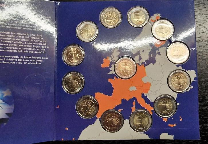 50 jaar verdrag van Rome 2 euro munten alle 13 landen, Postzegels en Munten, Munten | Europa | Euromunten, Setje, 2 euro, Overige landen