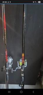 2 karper hengels 330cm met Shimano molens, Watersport en Boten, Ophalen, Molen