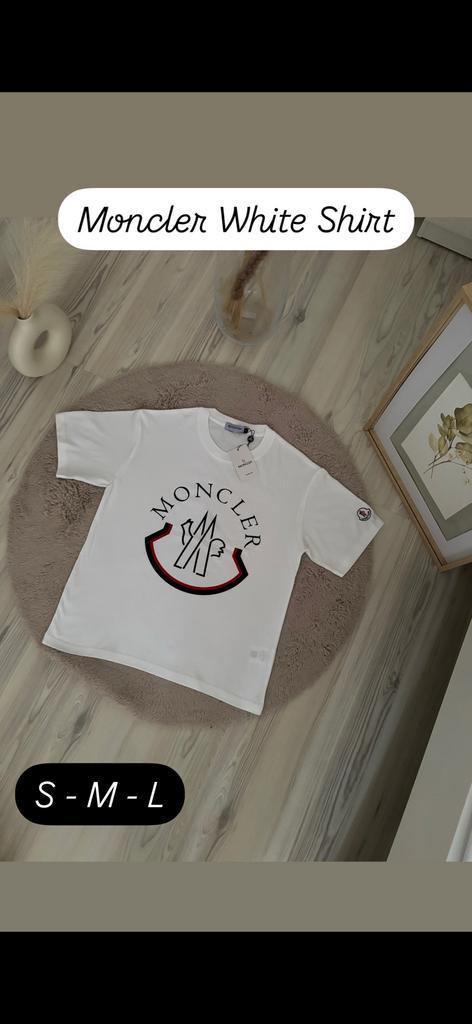 Moncler T-shirt, Kleding | Heren, T-shirts, Nieuw, Overige maten, Wit, Ophalen