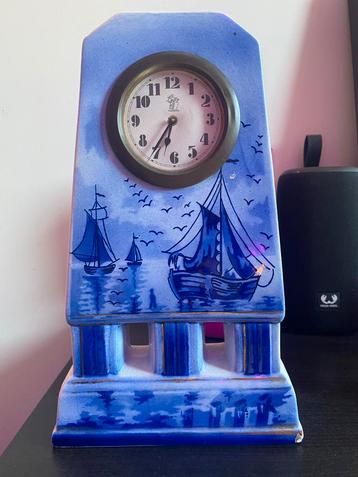 Antiek delfts blauw minerva schouwklokje  beschikbaar voor biedingen