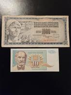 1000 en 10 dinara Joegoslavië set, Postzegels en Munten, Ophalen of Verzenden, Joegoslavië, Setje