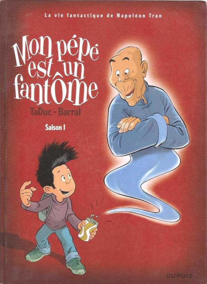 Napoléon Tran - Mon pépé est un fantome (HC 1ste druk), Boeken, Stripverhalen, Gelezen, Eén stripboek, Ophalen of Verzenden