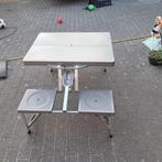Picknicktafel, Tuin en Terras, Picknicktafels, Ophalen, Vierkant, Aluminium, Zo goed als nieuw