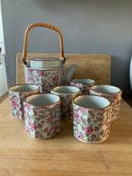 Théière et 6 tasses à motif floral, Maison & Meubles, Enlèvement