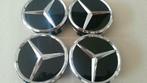 Enjoliveurs Mercedes noirs brillants 75 mm, Envoi, Neuf, Mercedes-Benz