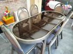 Tafel ovaal + stoelen GRATIS !!!, Huis en Inrichting, Ophalen, Gebruikt, Ovaal