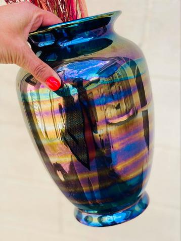 Murano glass Iridescent vase by Sergio Asti Eosina, 1970s