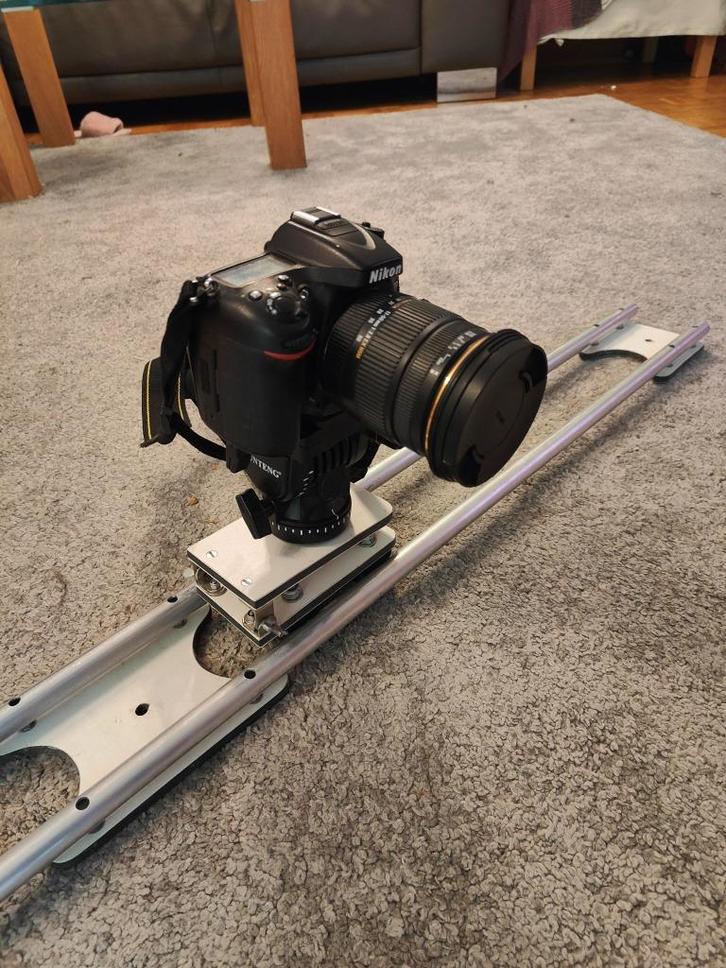 Handgemaakte Aluminium Camera Slider (DIY Perks), Audio, Tv en Foto, Fotografie | Statieven en Balhoofden, Zo goed als nieuw, Overige typen