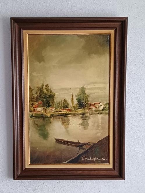 Prachtig schilderij MOET DRINGEND WEG PLAATSGEBREK, Antiek en Kunst, Kunst | Schilderijen | Abstract, Ophalen