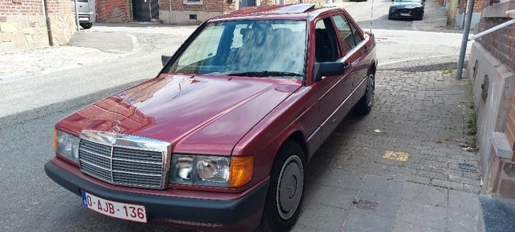 Mercedes 190 en excellent état, Auto's, Mercedes-Benz, Particulier, 190-Serie, Benzine, Berline, 4 deurs, Handgeschakeld, Rood