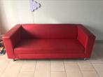 Rood (fake)leather zetel, Zo goed als nieuw, Ophalen