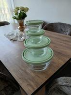 4 glazen schalen, voedselcontainer, Ophalen