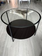Salontafel rond 80 cm. Hout & Glas, Huis en Inrichting, Ophalen, Gebruikt, 50 tot 75 cm, Rond