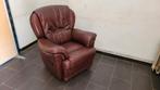 bruine manuele relaxfauteuil in zeer comfortabel echt leer, Ophalen of Verzenden, Zo goed als nieuw, Leer
