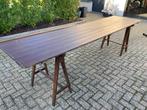 Tafel op schragen, Ophalen, Gebruikt, Rechthoekig, Hout